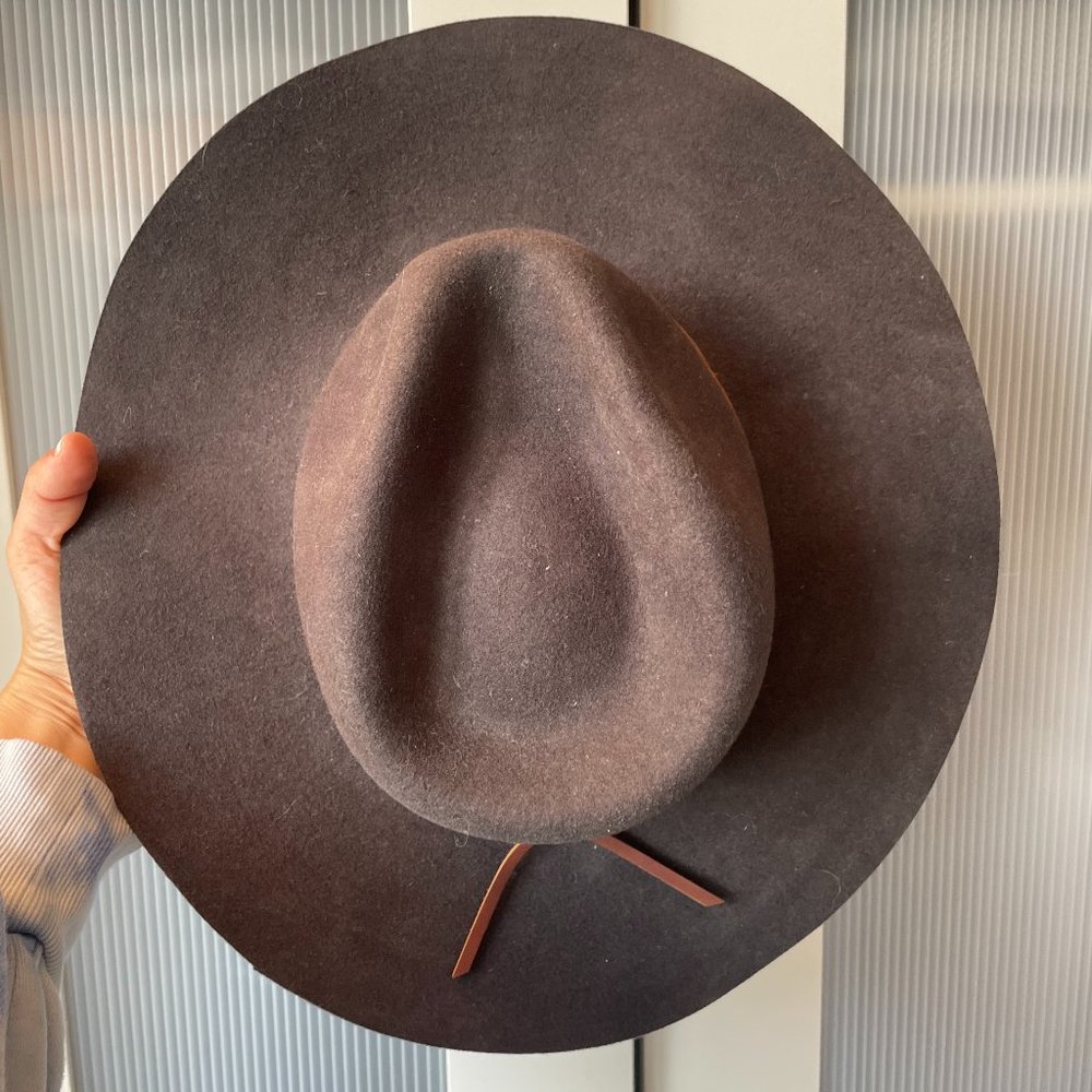 Brixton Drover Fedora in Washed Black - size M
